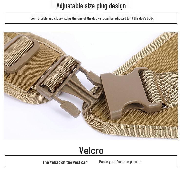 Water-Repellent 1000D Nylon Tactical Dog Vest Harness for Large Dogs