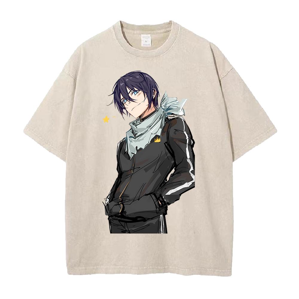 

Noragami Yato Cool Graphic Tshirt Men Women Clothing Short Sleeve Cotton Tshirts Washed Tee Harajuku Male Oversized T Shirt S