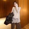 V-neck Lace Underskirt Slips Beach Wear Sling Skirt Petticoat Loose Lace Camisole Skirt  Party