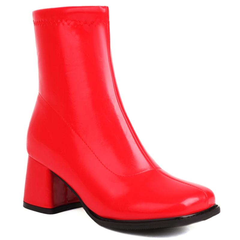 Elegant Ankle Boots for Women Autumn Winter 2024 Black Red White Short Boot Low Heels Footwear Shoe Ladies Waterproof Large Size
