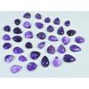 07X08-08X11MM Natural Purple Amethyst Pear Cabochon Loose Gemstone 35Pcs Lot C-2838