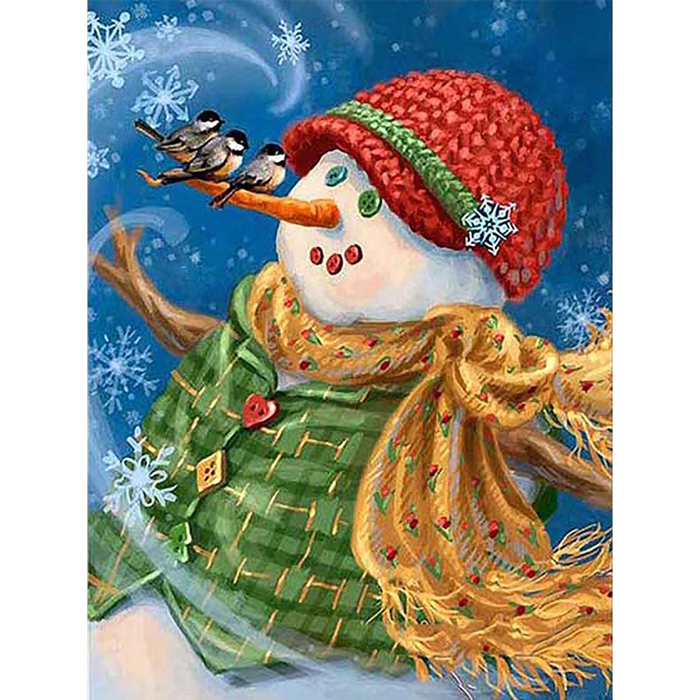 

Полный набор сверл для алмазной живописи, YEESAM ART Ice World, Рождественский снеговик, 5D DIY Diamond Art