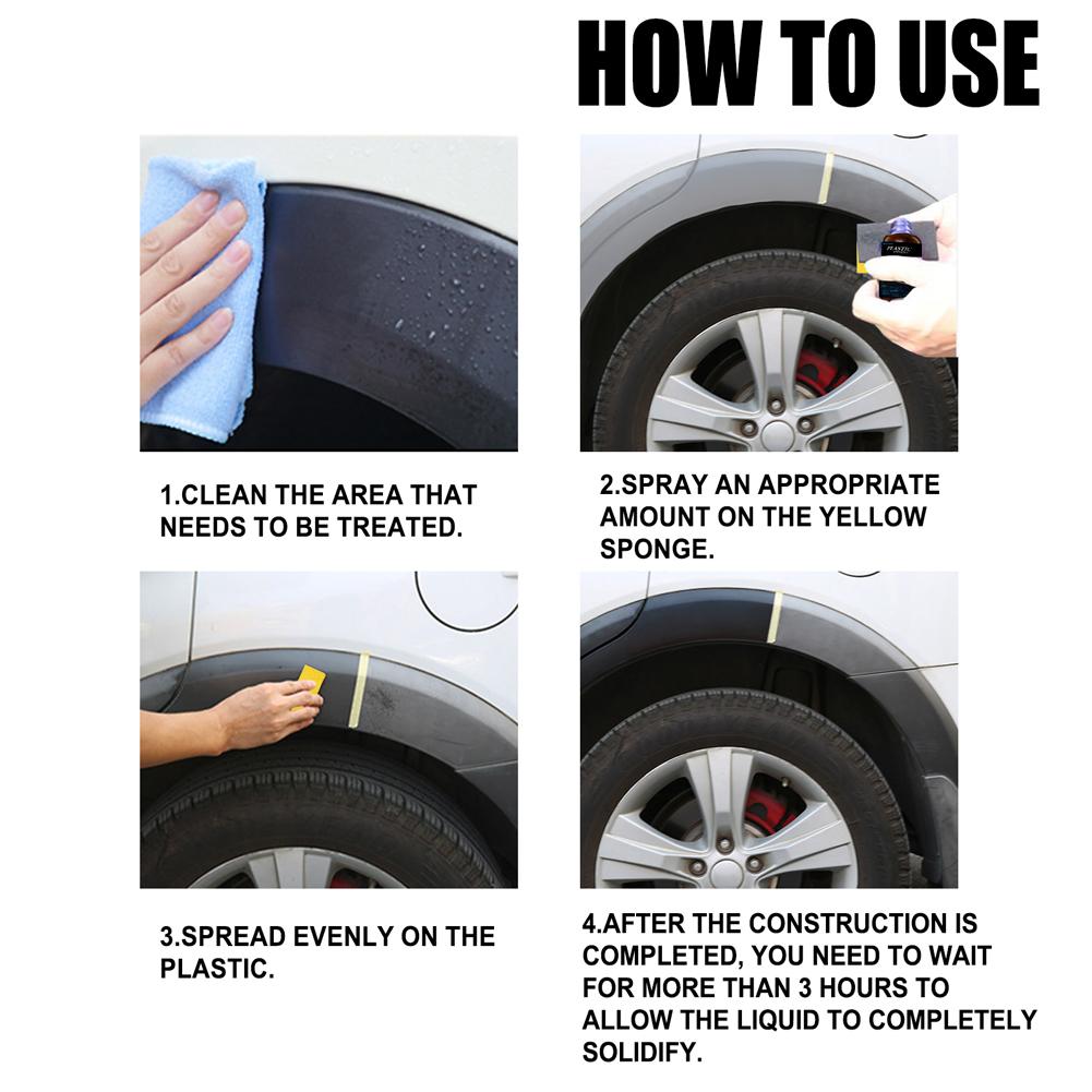 50ml Polishing Refurbishment Agent Plastic Renovator Coating Agent Car Interior Plastic Restorer Auto Interior Renovated Coating