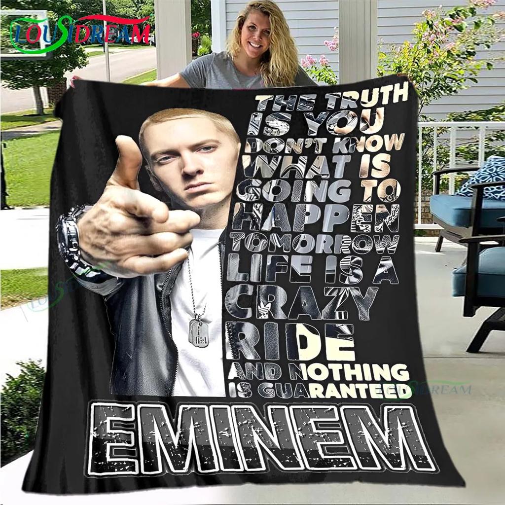 Pop Singer E-Eminem Blanket,Flannel Throw Blanket for Home Bedroom Bed Sofa Picnic Office Hiking Leisure Nap Birthday Gift