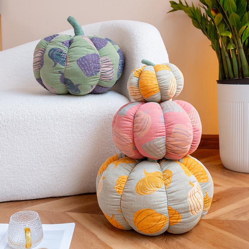 20/30/40cm Simulation Funny Halloween Pumpkin Plush Toys Lovely Soft Plant Stuffed Doll Holidays Props Decor Throw Pillow
