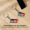 For Toyota Metal keychain key ring Car Front Trunk Grille Emblem Fender Badge Stickers Gazoo Racing TRD Corolla Yaris Rav4