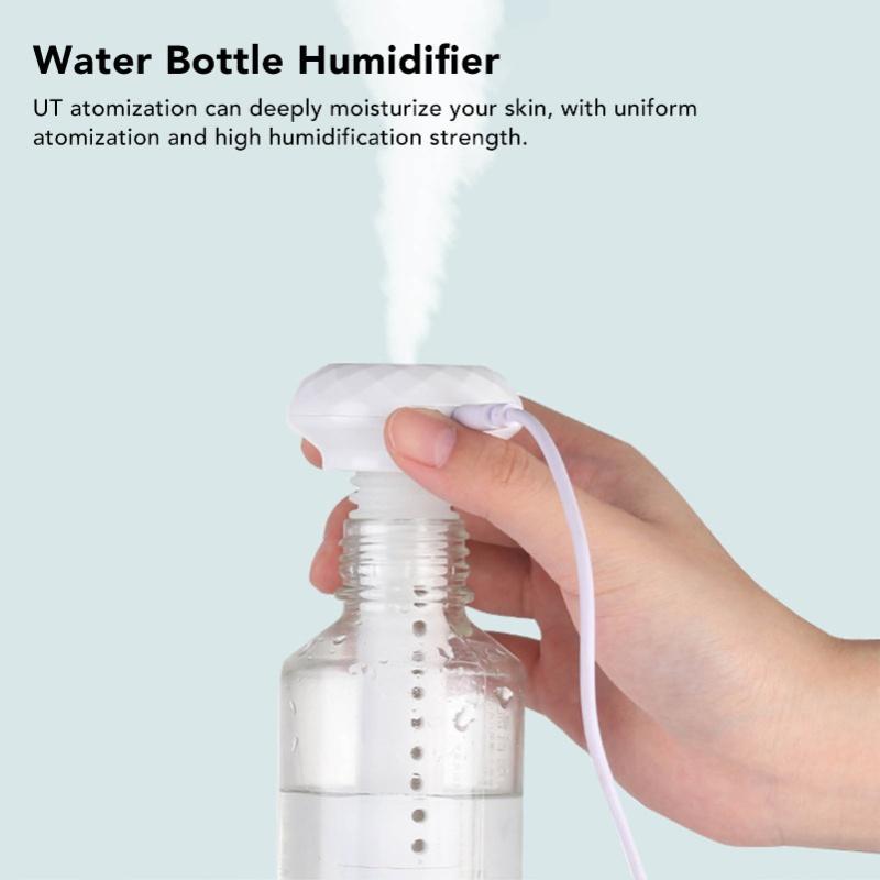 Desktop Humidifier Mute White Portable High Capacity Water Bottle Humidifier For Home Car
