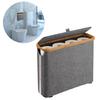 Modern Bathroom Accessory Toilet Paper Basket With Generous Storage and Easy Setups Available In Black or Gray
