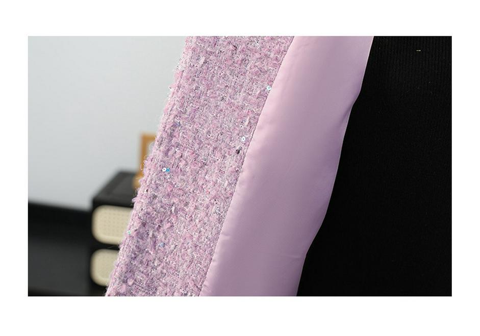 Petite Duftstil Frühling-Herbst Elegante Runde Hals-Strickjackenjacke