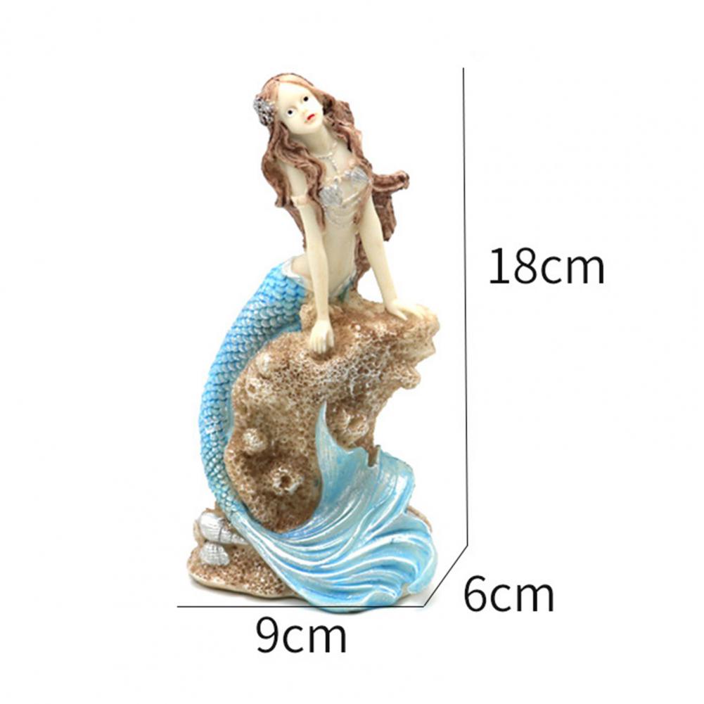 Aquarium Meerjungfrau Statue Fischzucht Aquarium Dekoration Realistische Form DIY Harz Verspieltes Design Aquarium Dekoration