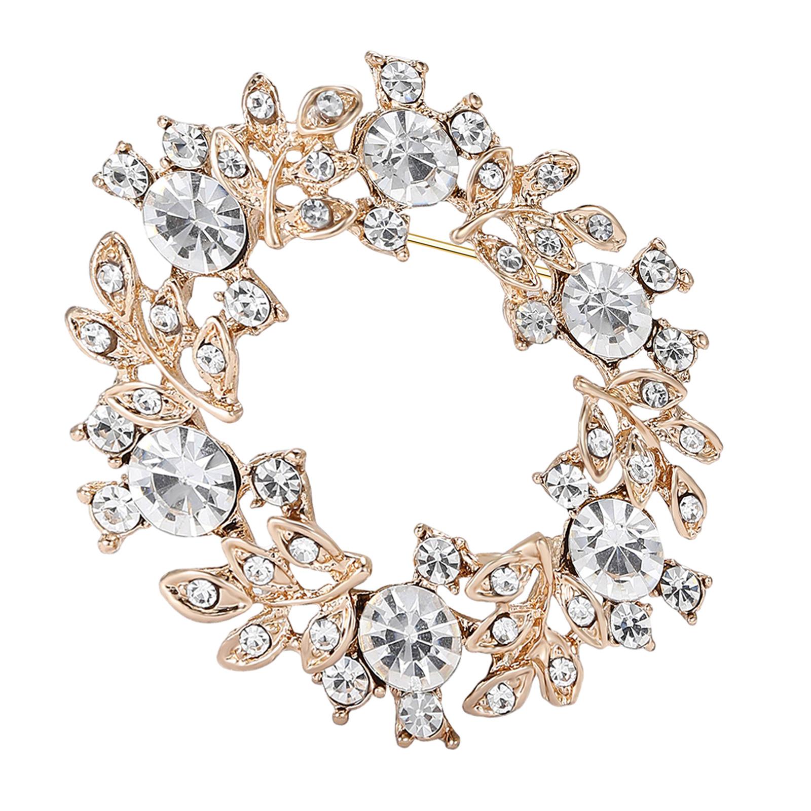 

Эмалевая брошь-венок Прочная сплавная Красочный цветок Значок на лацкан для модных женщин Аксессуары для рюкзака, одежды и шляпы золотой