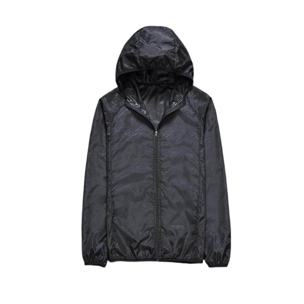 Women's Solid Colored Hooded Long Sleeved Jacket, Windbreaker, Sun Jacket, Outdoor Sports Jacket