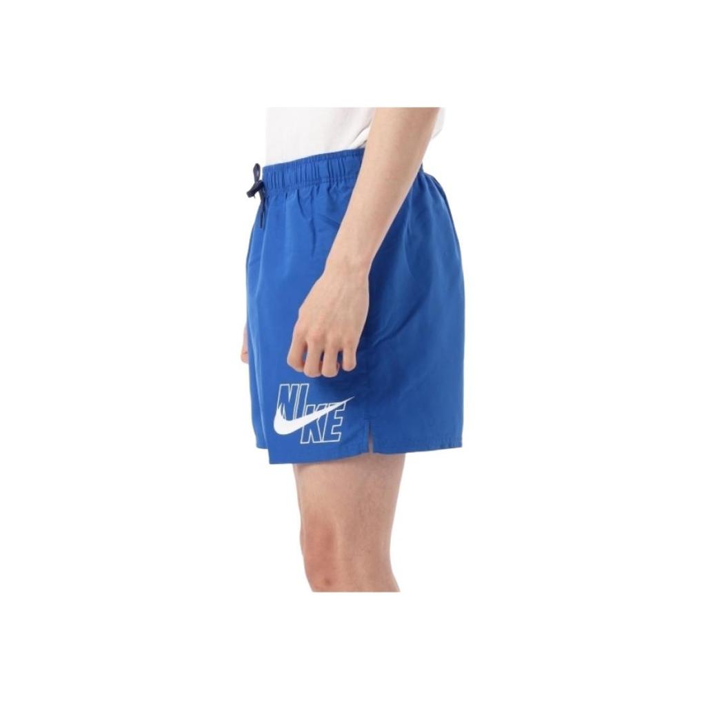 Nike Logo Swim Trunks Men Swimwear Blue NESSA566-494