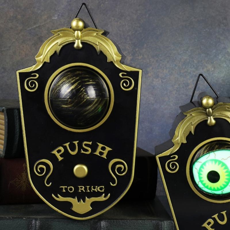 Animated Talking Eyeball Doorbell Waterproof PVC Materials Halloween Decoration With Light Effects For Porch