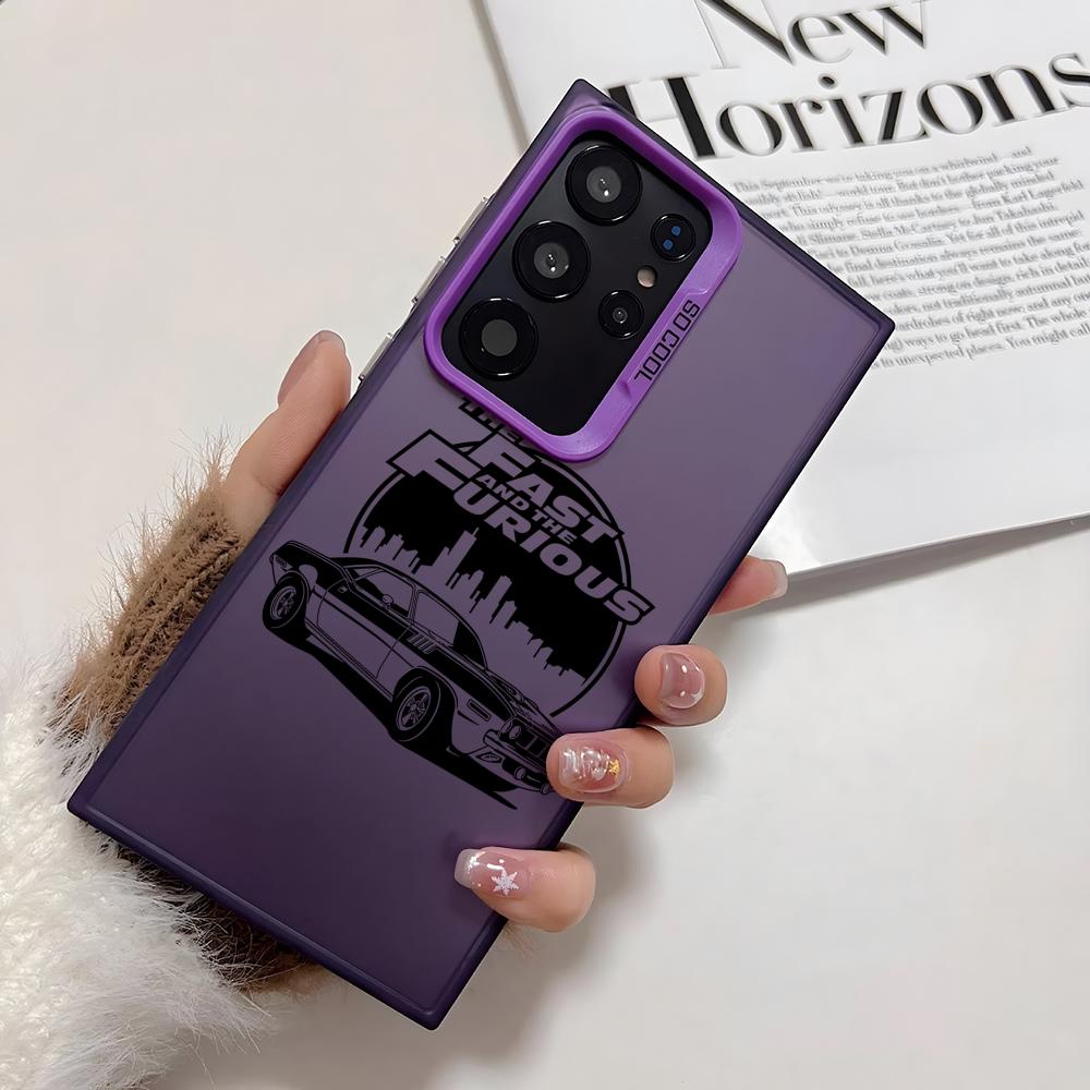 

Classic Fast F-Furious Phone Case For Samsung Galaxy S25 S24 S23 S22 S21 Ultra Plus 5G Shiny TPU Shockproof Cover Gift Galaxy S24 Ultra