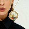 Retro Personalized Photo Box Pendant Item Can Be Opened And Closed Diy Pendant Hollow Design Transparent Box 18K Gold Color Retention