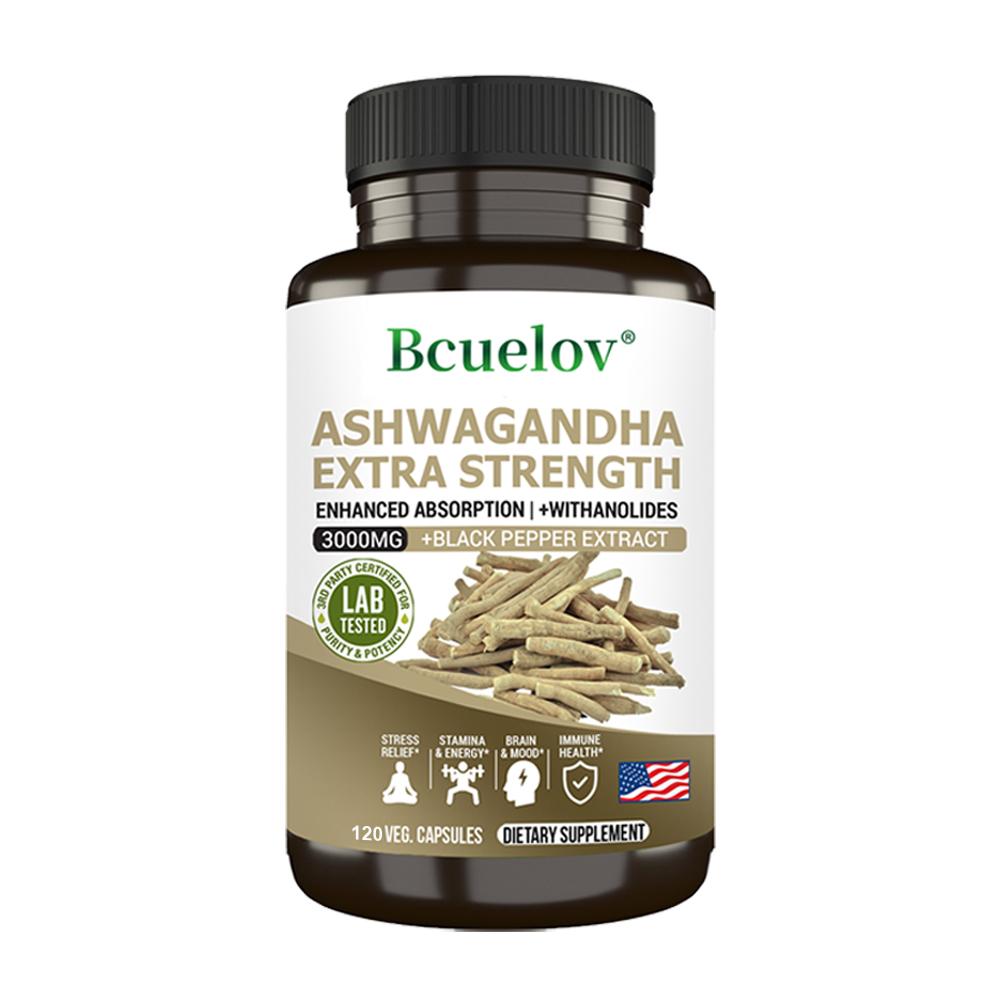 Ashwagandha Extra Strength 3000mg, 120 Veg Capsules Stress Relief Supplement 120PCS