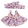 For 17cm Labubus Doll Clothes Accessories Sweet Floral Dress With Headband