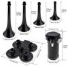 12V 185db Super Loud Four Trumpet Air Horn Fit for Trucks / Cars with Compressor, Black / Silver Musical Sound Air Horn