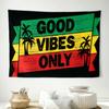 1pc Positive Energy Rasta Reggae Tapestry Green Yellow Red Tree Print Polyester Trendy Dorm Bedroom Living Room Decoration Items