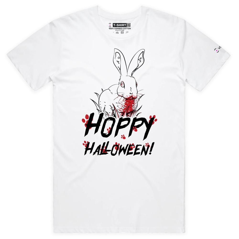 VOICEART Creepy Bunny Funny Animal Halloween T-Shirt with Premium Graphic Design S