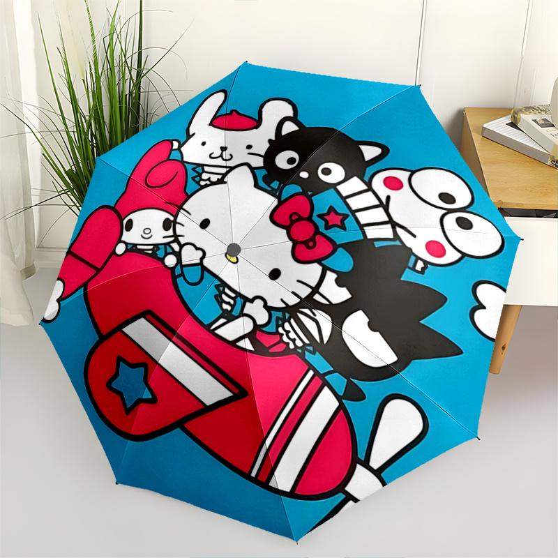 

1pc Hello Kitty Automatic Opening/Closing Umbrella with Foldable Design, Outdoor for Fans, Travelers, Everyday Use, Gift Suitable for All Occasions.F0