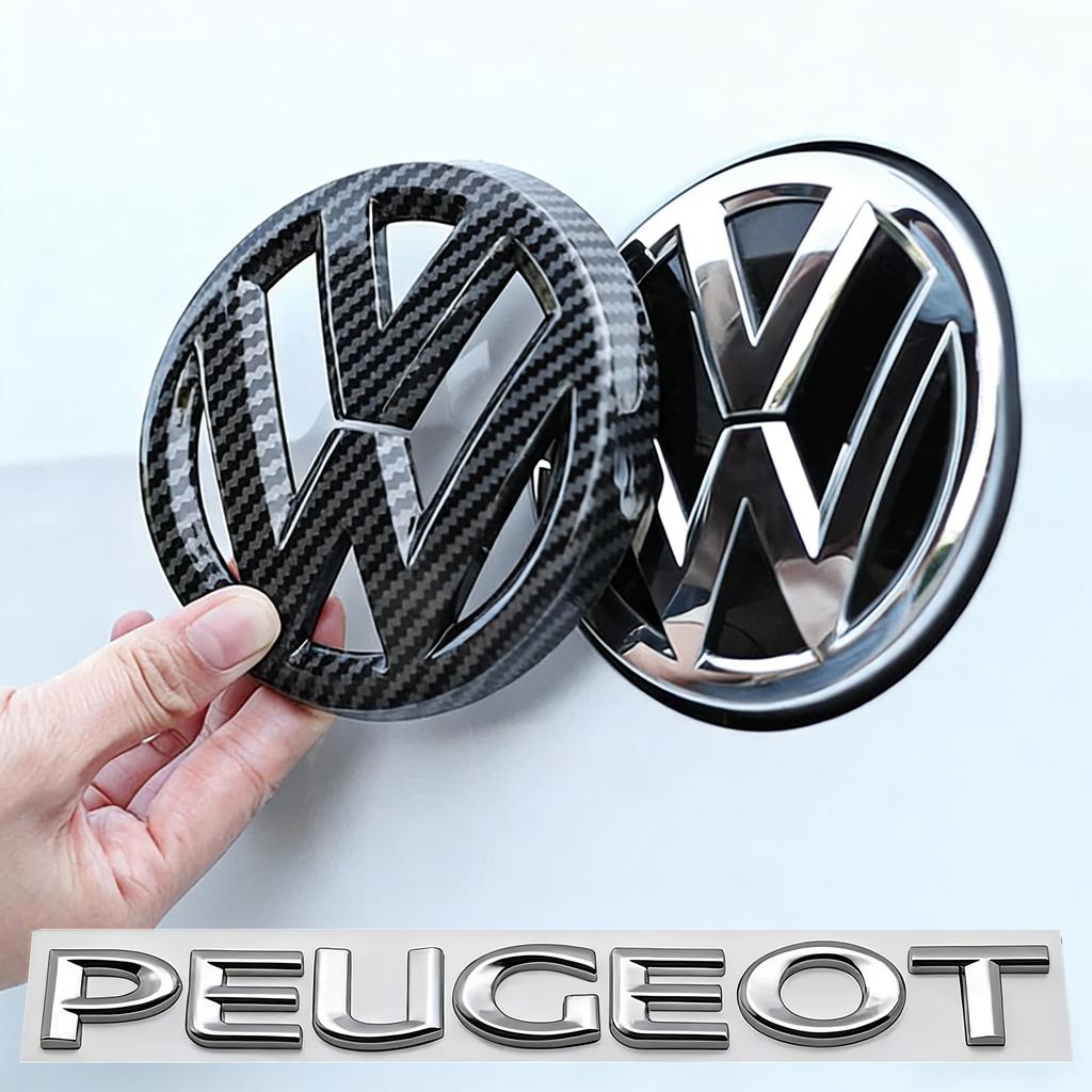 GJWPC1 Car Emblem Front Grill Rear Trunk Lid Covers Car Accessories For VW Golf Tiguan T-Roc Polo Passat ID.4 T-Cross ID.3 Taigo ID.7