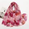 Muslimischer Damen Schal Floral Voile Strand Hijab Schal Wickeltuch Damen Foulard Echarpe Designer Lange Schals