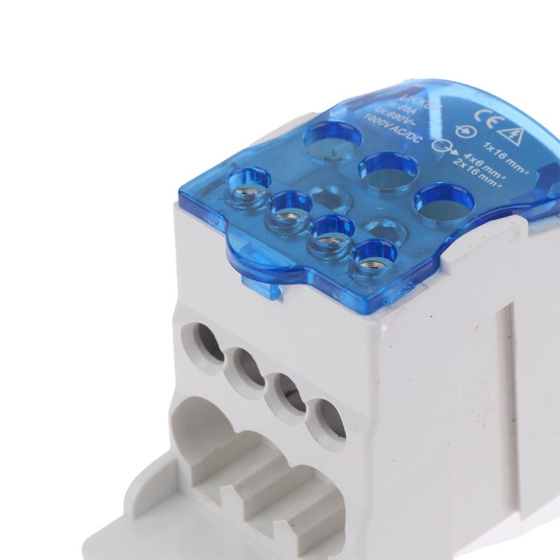 Ukk80A Terminal Block Rail Distribution Box Universal Electric Wire Connector End Covers End Brackets
