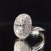 100% Real 18K White Gold Jewelry Natural 2 Carats Moissanite Bizuteria Ring for Women Men Anillos De Pave Setting Pure Gemstones