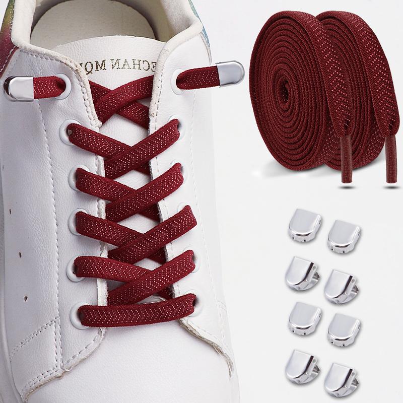 2Pairs Quick Lace Lazy Sports Shoestring Elastic No Tie Shoe Laces for Kids & Adults - Easy Slip-On Shoelaces Shoe Accessories