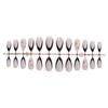 24pcs Press On Nail French Tip Acrylic Nail Almond Shape False Nail Stick On Nail Easy To Apply For Various Occasion