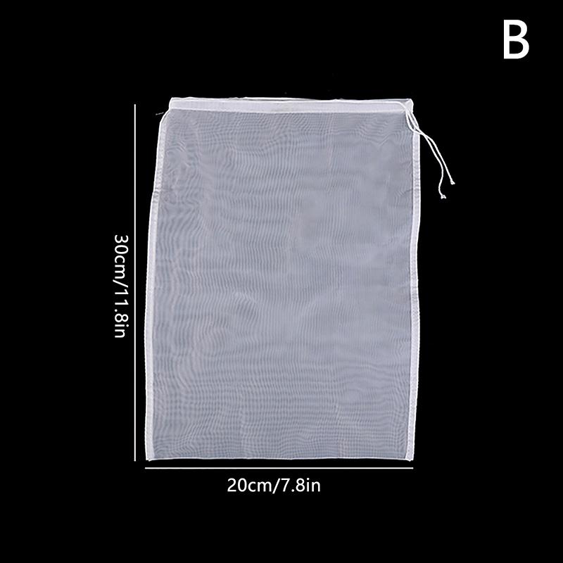 

5 шт. многоразовых мешков для орехового молока, ситечки, неотбеленный нейлоновый мешок из марли, пищевой сыр, йогурт, фильтр, кухонный фильтр с мелкой сеткой 20X30cm