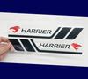 Harrier Sticker Body Fender Door Side Glass Side Skirt Emblem Waterproof Heat Resistant Hide Scratch Improve Appearance Cool (Black)