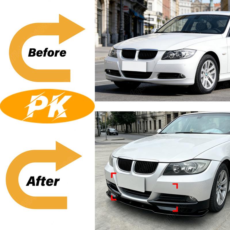 Für BMW 3er Reihe E90 E91 Frühe Modelle 320i 325i 2005 2006 2007 2008 Auto Frontstoßstangenlippe Auto Frontschürze Spoiler Karosseriemodifikationssatz