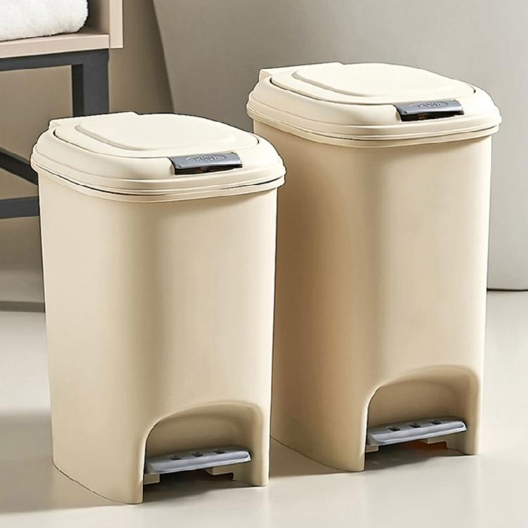 Space Saving 8L 10L 15L Double Opening Waste Bin with Pedal Press Control for Home and School