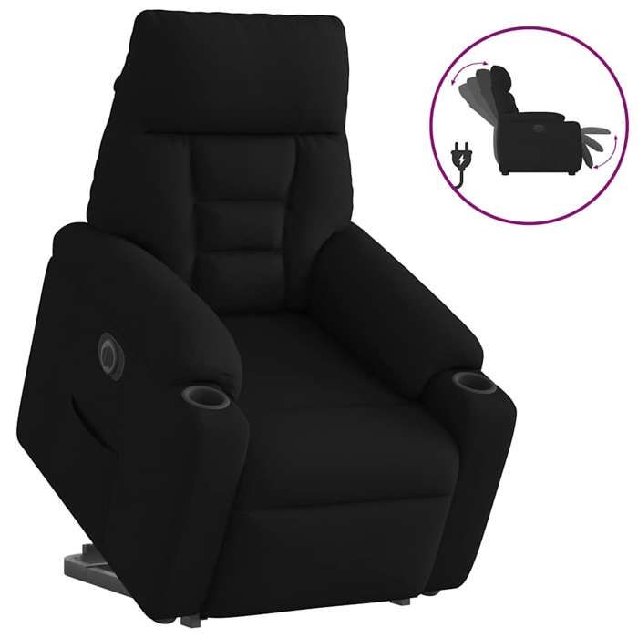 VidaXL Fauteuil inclinable électrique noir tissu 3303054