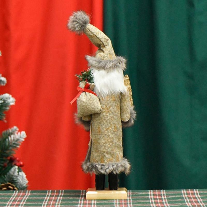 Christmas Nutcrackers Ornament Small Wooden Soldier Christmas Decorations Nutcrackers Figure Ornament for Table Shelf