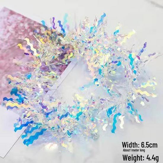 Korean-Style Colorful Rain Silk Tassel Sequin Cake Decoration Ornaments