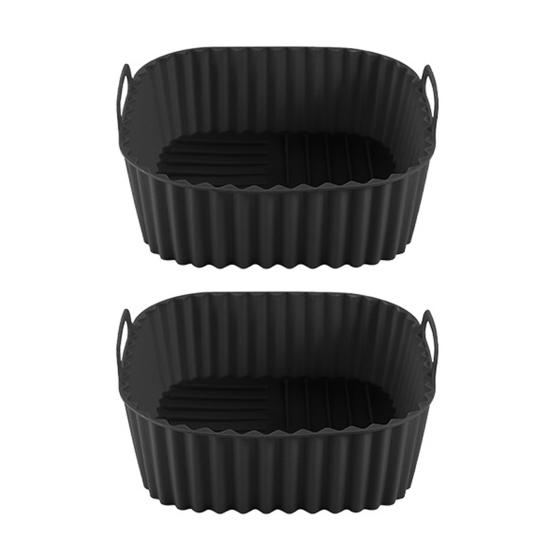 

Силіконова вкладка для аерофритюрниці, харчова, антипригарний килимок для кошиків 4-7QT, термостійкий, багаторазовий, квадратний килимок для випікання, безпечний для посудомийної машини, кухонний аксесуар S A