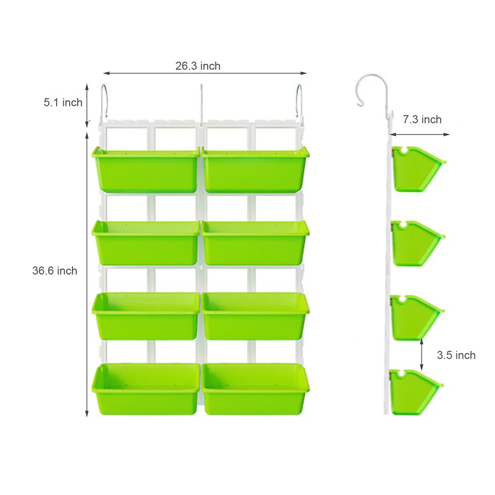 4 Tier Wall-Mounted Elevated Garden Planter Raised Bed Vertical Flowers Pots Plant Container Accessories Flower Garden Supplies