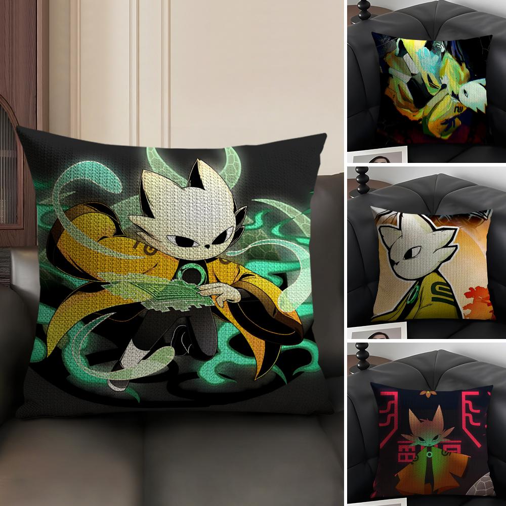 Cool NNine SolsS Game Cushion Cover Natural Linen Organic Fabric DoubleSided Printing Sofa Home Decor Gift Pillow Case