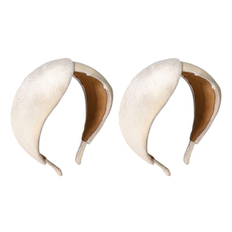 2Pcs Velvety Headbands Solid Color Elegant Style Hairband For Women And Girls Daily Wear Fashionable Accessory