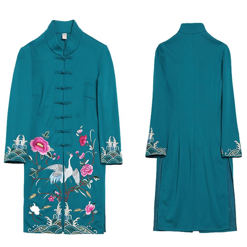 Čínské styly Vintage Dámské Hanfu Midi Qipao Dvou dílná sada Čína Tradiční oblečení Kalhoty Oblek Tangový oblek Orientální oblečení