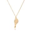 Youthway Zircon Tennis Racket Pendant Necklace For Women Minimalist  Gold Plated Stainless Steel Necklace Fashion Jewelry