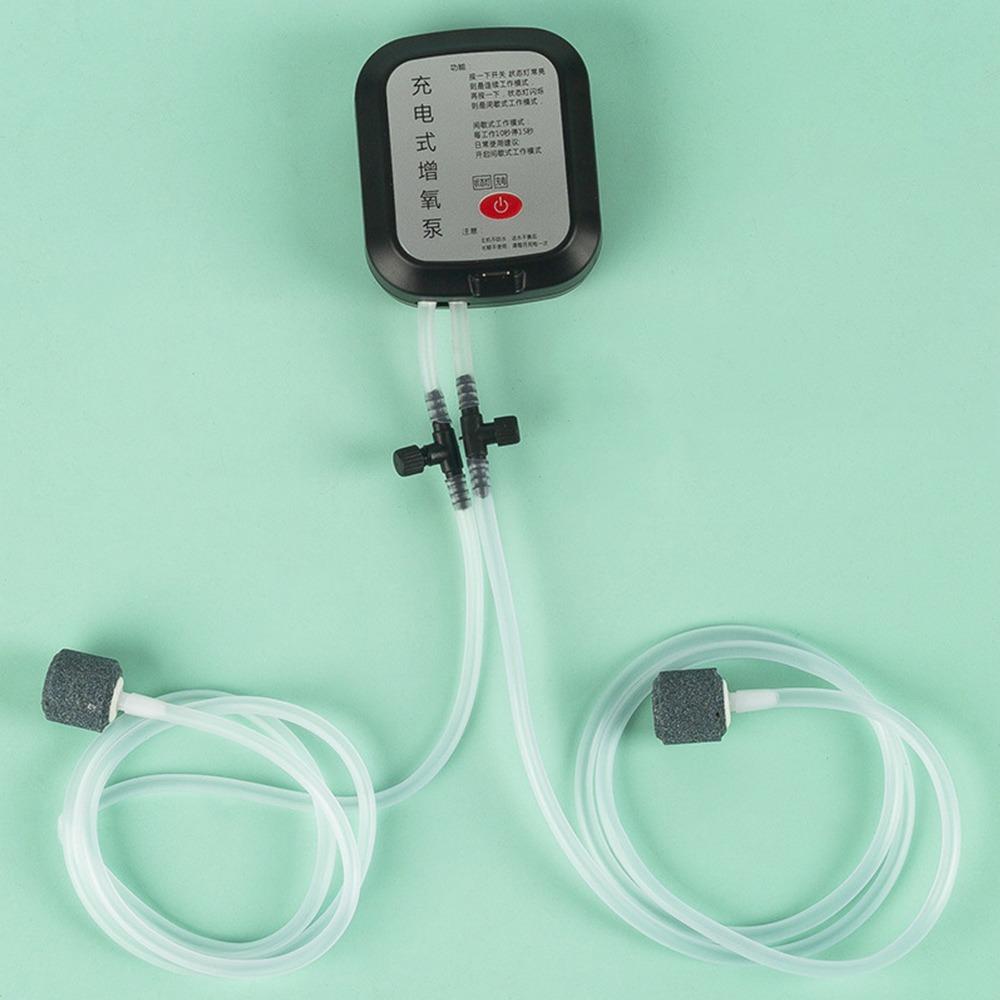 2 Hole Aquarium Air Pump Low Noise Ultra Silent Oxygen Pump Silent Operation Mini Size Fish Tank Air Compressor for Fish Tank