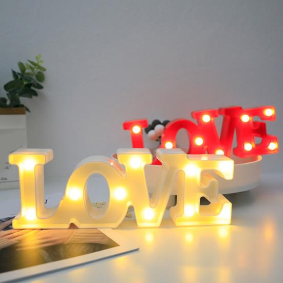 Letter Light Battery Express Love Props Operated Romantic LED Marquee Letters Love Sign
