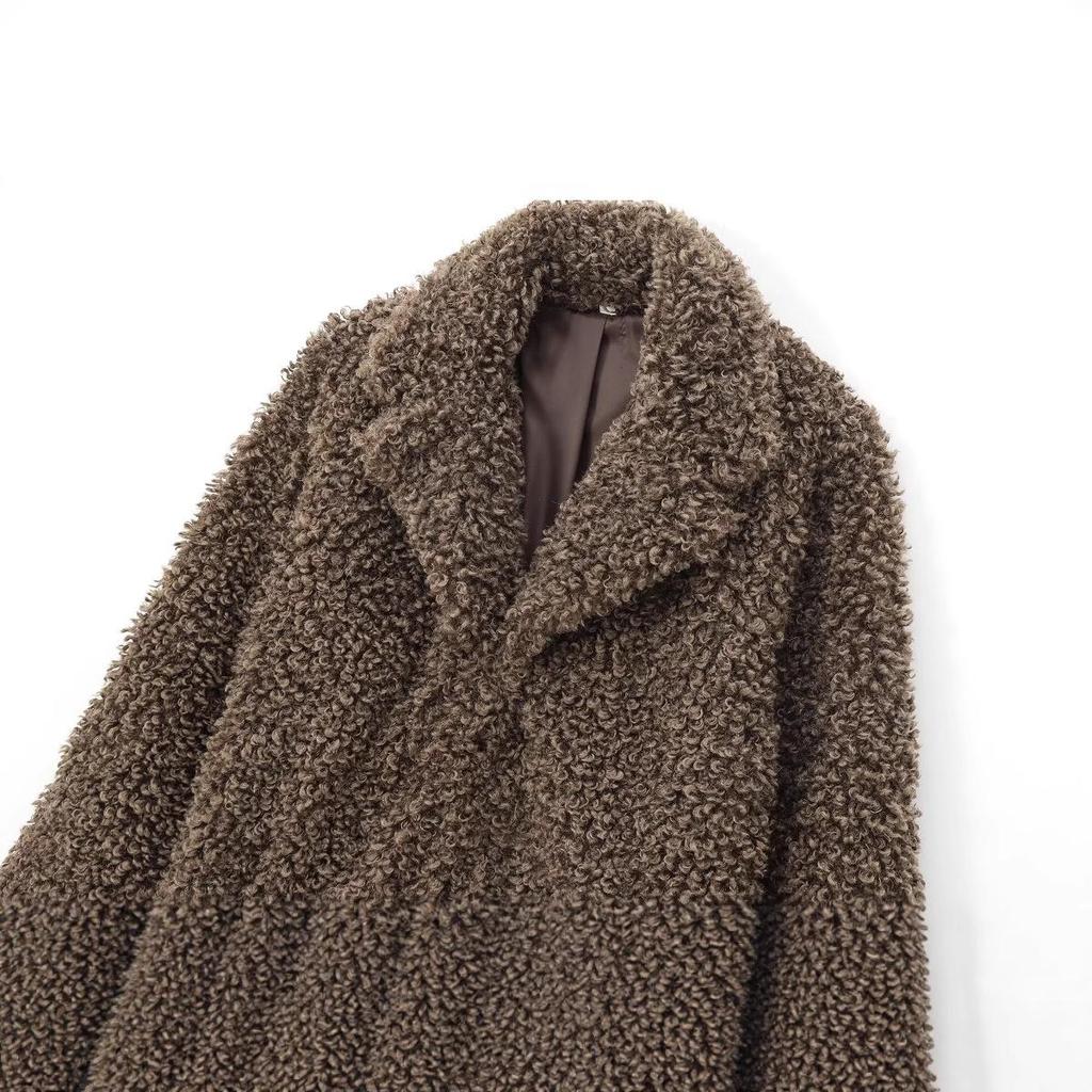 Schicker Damen Kurzmantel mit Kunstfell-Effekt - Stilvolles europäisches & amerikanisches Design