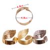 6pcs Leaves Feather Napkin Ring Buckle Holders for Wedding Party Festivals Dinner Table Decoration Gold Silver Rose Gold  2024