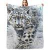 The Himalayan Snow Leopard Throw Blanket Durable Warm Blanket for Daily Home Use
